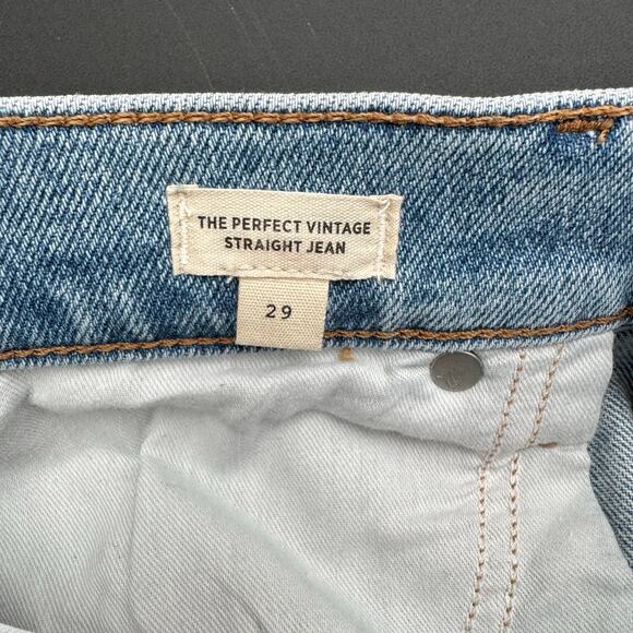 Madewell Light Blue Denim The Perfect Vintage Straight Jean Women's 29 NWOT - Picture 6 of 7